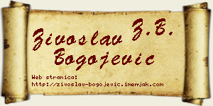 Živoslav Bogojević vizit kartica